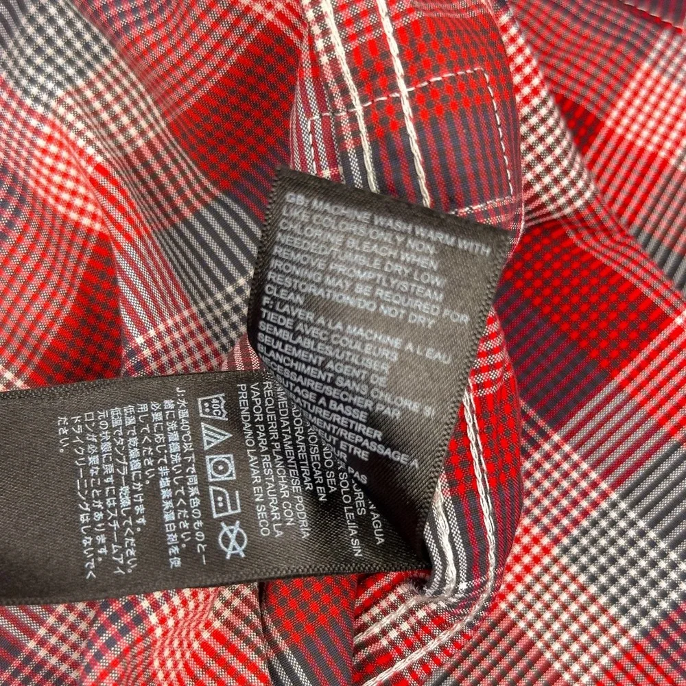 The North Face Men's XL Monanock Casual Button Up‎ Shirt Mens Red Plaid Gorpcore